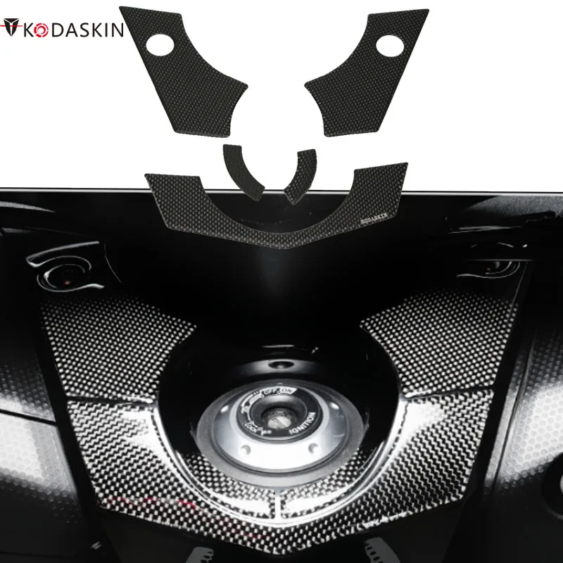 KODASKIN 3D Мотоцикл Наклейка Ключ зажигания Поднятая наклейка Карбоновый протектор Эмблема для Yamaha yzf TMAX TMAX530 XP530