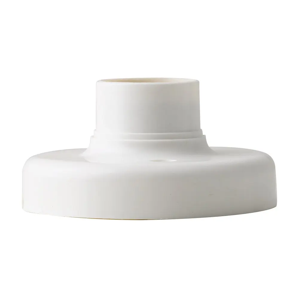 Полезный E27 Круглый пластиковый винт основания Лампочка Патрон для лампы Белый E27 Цокольный патрон для лампы Популярный держатель лампы