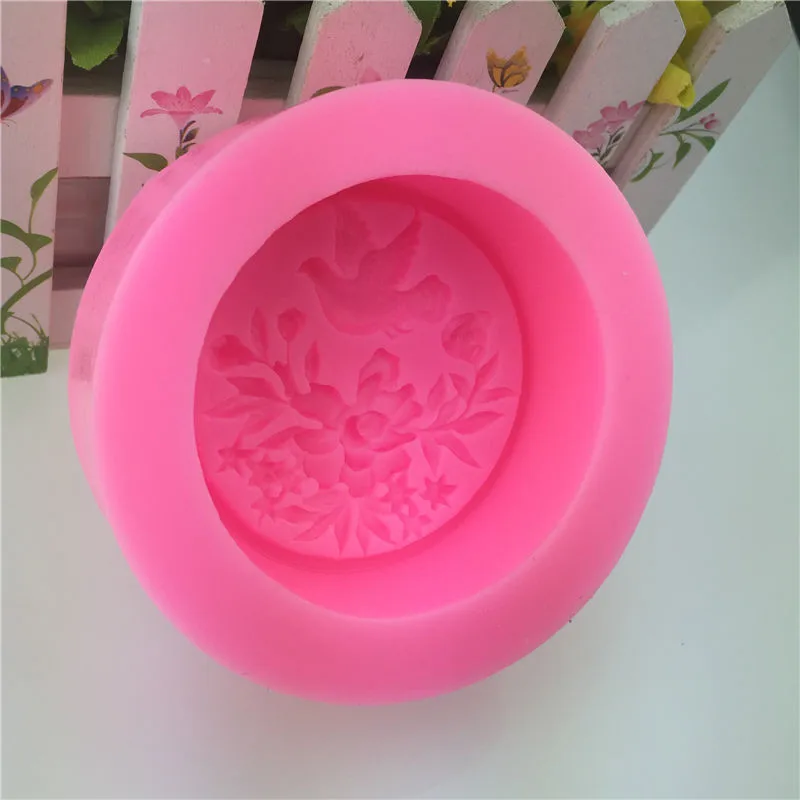 Животное Птица Цветок Роза 3D шоколадное мыло Формы DIY помадка инструменты для украшения торта силиконовая форма кухонная посуда для выпечки 2