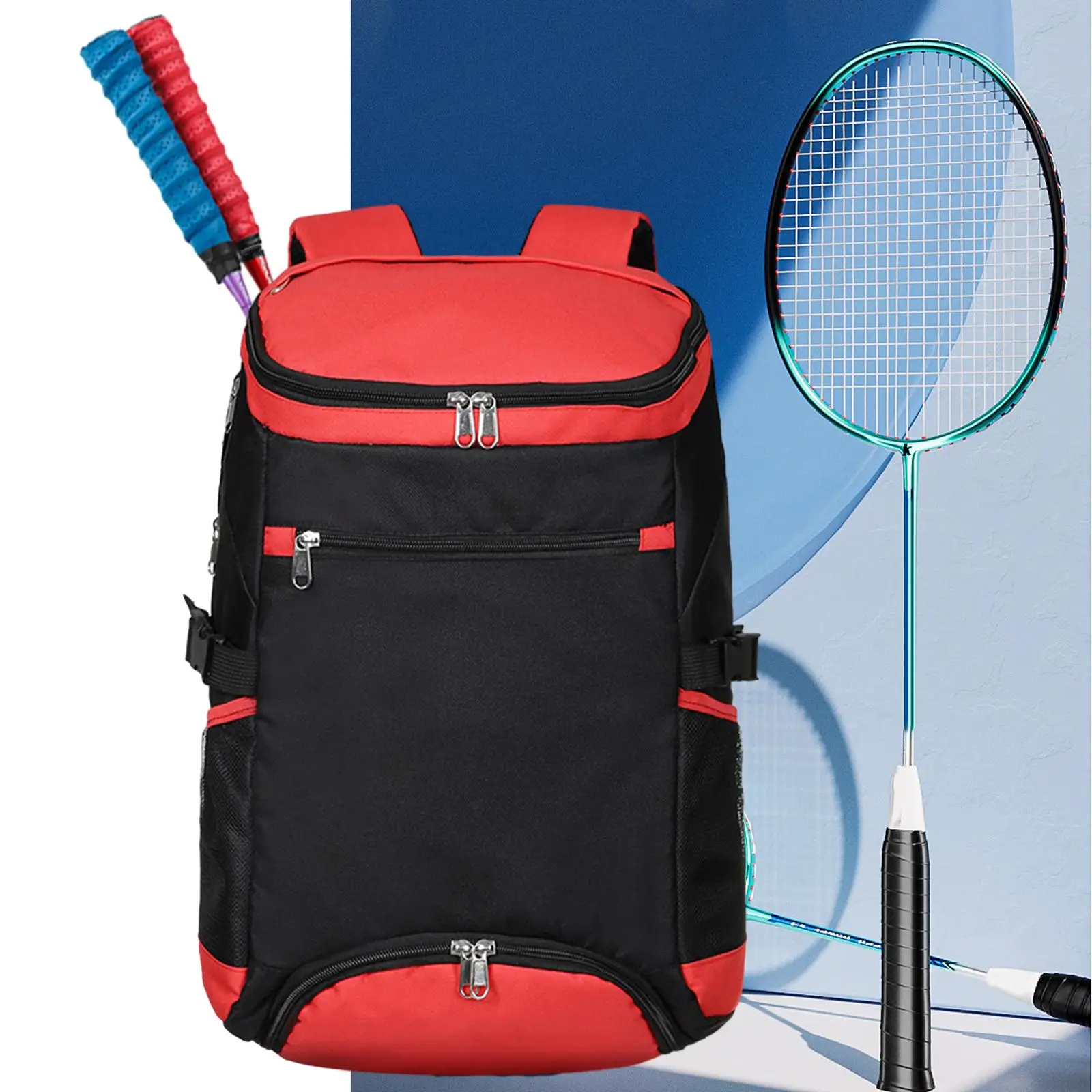Теннисный рюкзак большой емкости с отделением для обуви Сумка для ракетки Рюкзак для бадминтона Ракетки для сквоша Мячи Аксессуары 2
