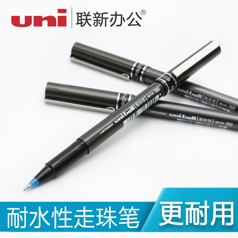 5/10 шт. Япония Mitsubishi UB-155 Гелевая ручка 0,5 мм Прямая жидкостная роликовая ручка Красный синий черный ручка