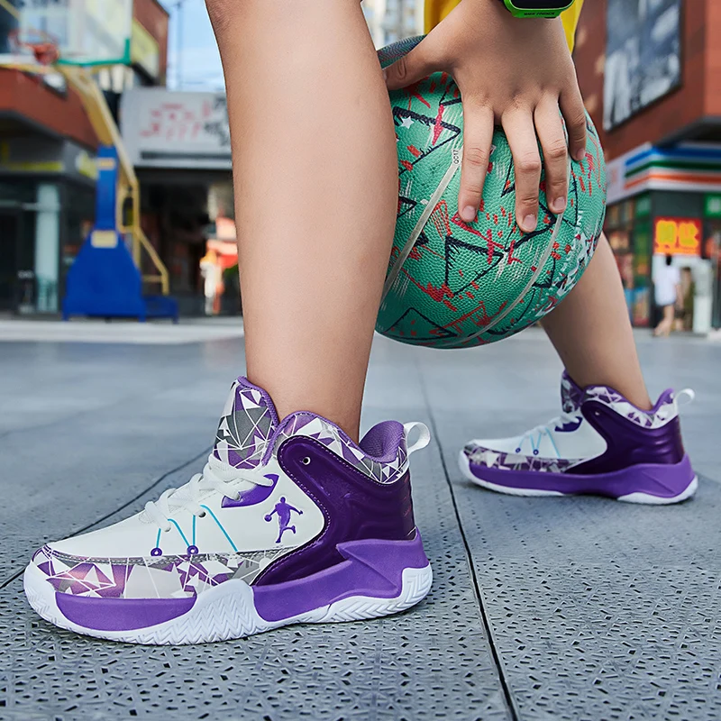 2023 Новый бренд детской баскетбольной обуви Детская спортивная обувь Баскетбольная обувь для девочек Баскетбольная обувь для подростков 5