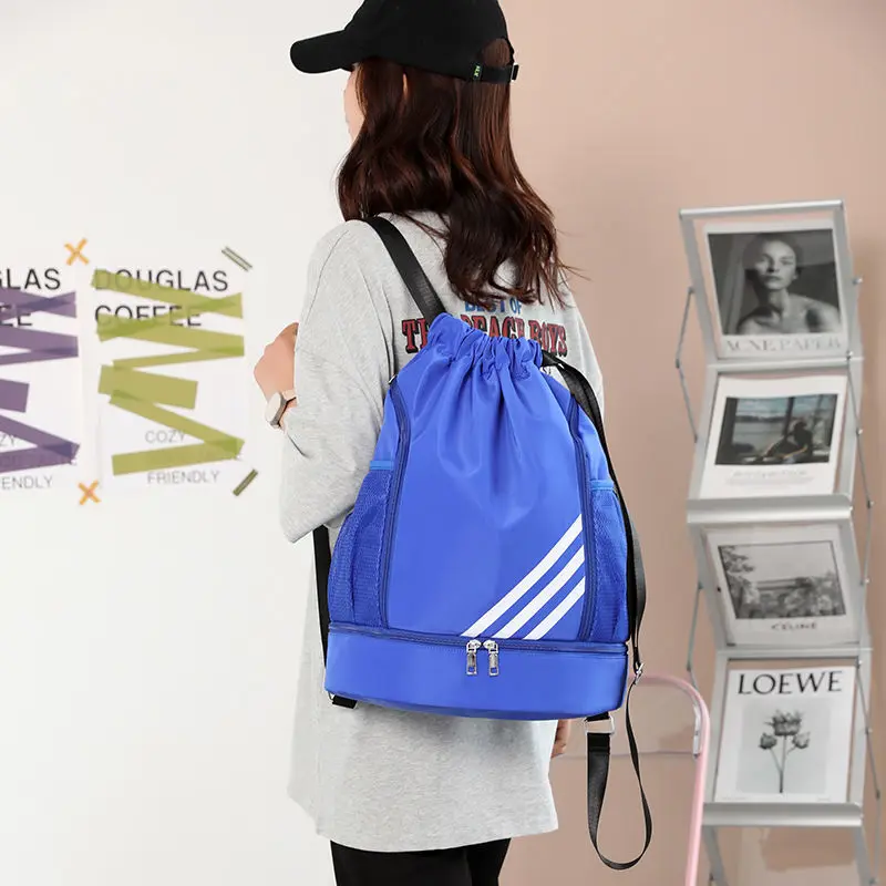 Модный чехол для спортивной сумки с большой емкостью и рюкзаком на шнурке для спортивной сумки для спорта, фитнеса, плавания и путешествий 0