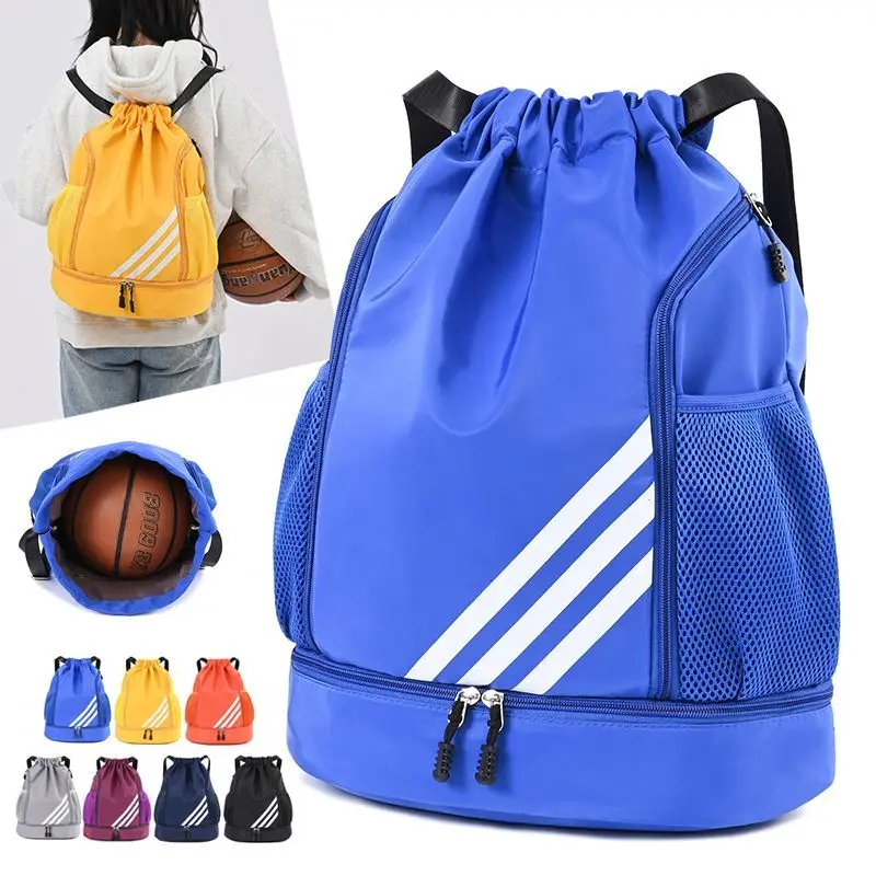 Модный чехол для спортивной сумки с большой емкостью и рюкзаком на шнурке для спортивной сумки для спорта, фитнеса, плавания и путешествий 4