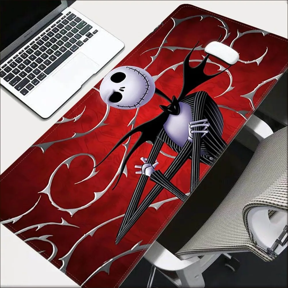 Disney Jack Skellington Nightmare Mousepad Custom Skin Натуральный каучуковый игровой коврик для мыши Размер стола для игры Клавиатура для геймера 2