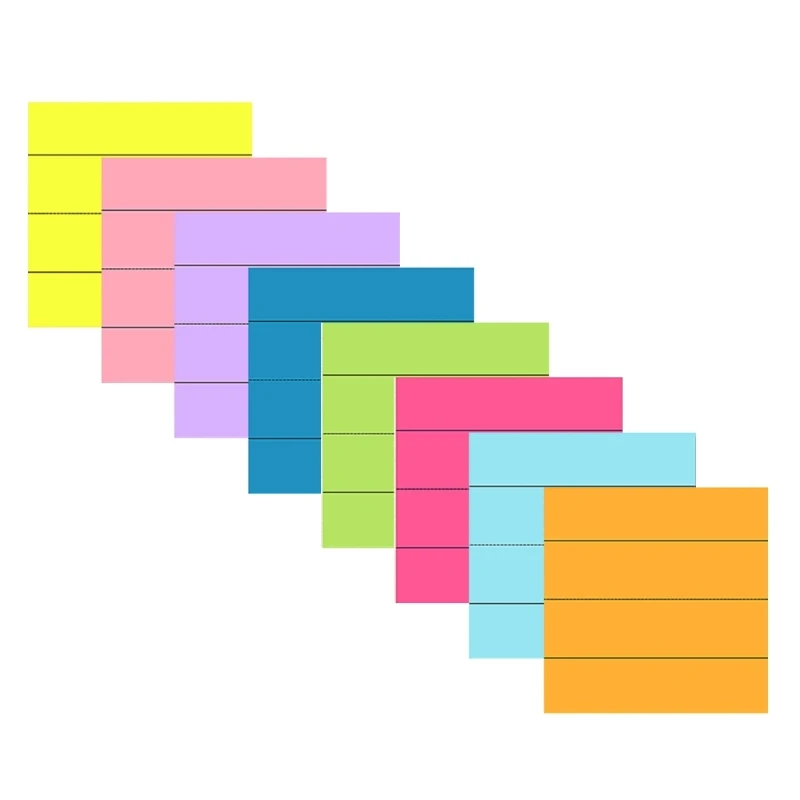 8 цветов Блокноты для заметок 280 листов Полоски предложений Стикеры для орфографии 4