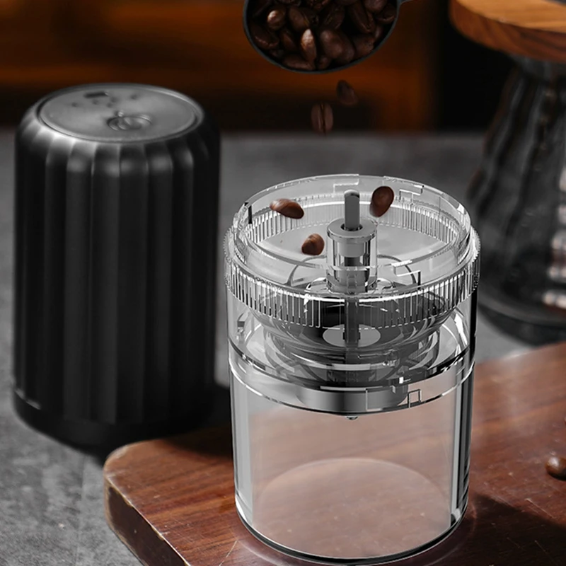 Электрическая кофемолка Портативная регулируемая кофемолка для кофейных зерен Автоматическая USB-кофеварка с керамическим шлифовальным сердечником 2