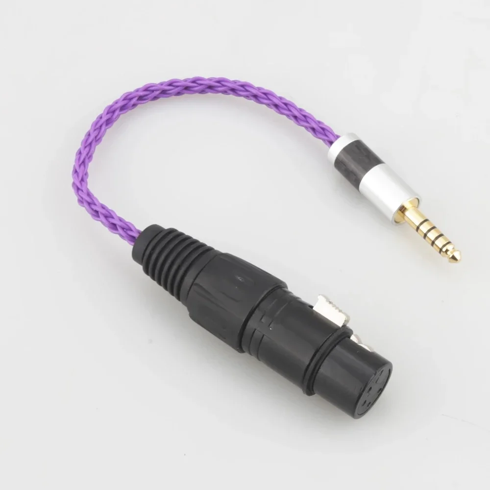 Audiocrast HIFI Carbon Fiber 4,4 мм Сбалансированный штекер-4-контактный XLR Симметричный женский аудиоадаптер Кабель 4,4 мм - XLR Соединительный кабель