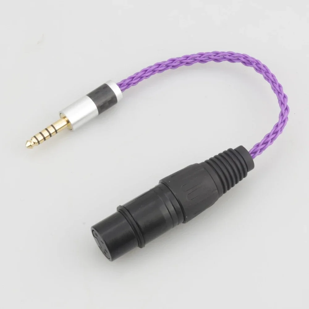 Audiocrast HIFI Carbon Fiber 4,4 мм Сбалансированный штекер-4-контактный XLR Симметричный женский аудиоадаптер Кабель 4,4 мм - XLR Соединительный кабель 1
