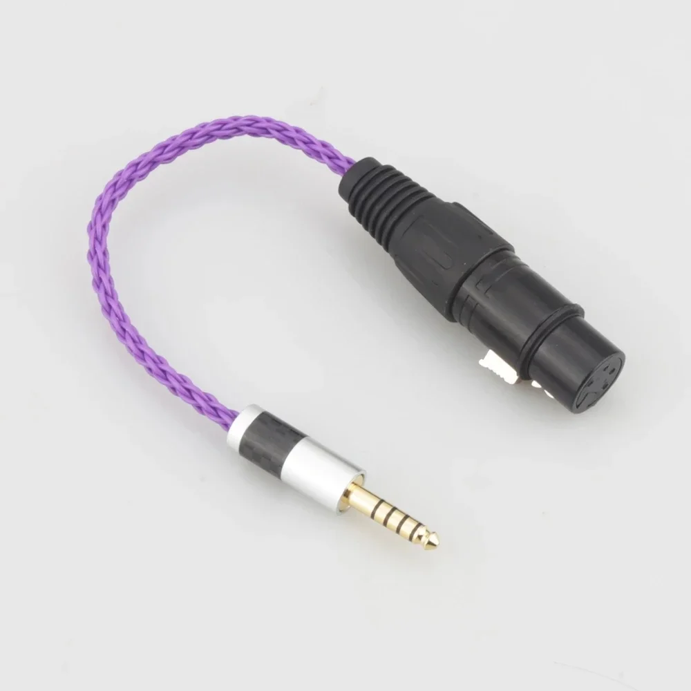 Audiocrast HIFI Carbon Fiber 4,4 мм Сбалансированный штекер-4-контактный XLR Симметричный женский аудиоадаптер Кабель 4,4 мм - XLR Соединительный кабель 2