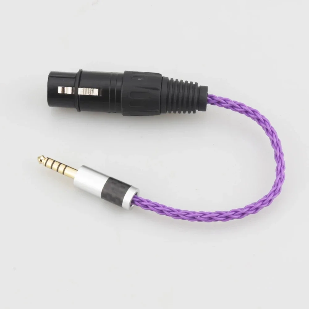 Audiocrast HIFI Carbon Fiber 4,4 мм Сбалансированный штекер-4-контактный XLR Симметричный женский аудиоадаптер Кабель 4,4 мм - XLR Соединительный кабель 3