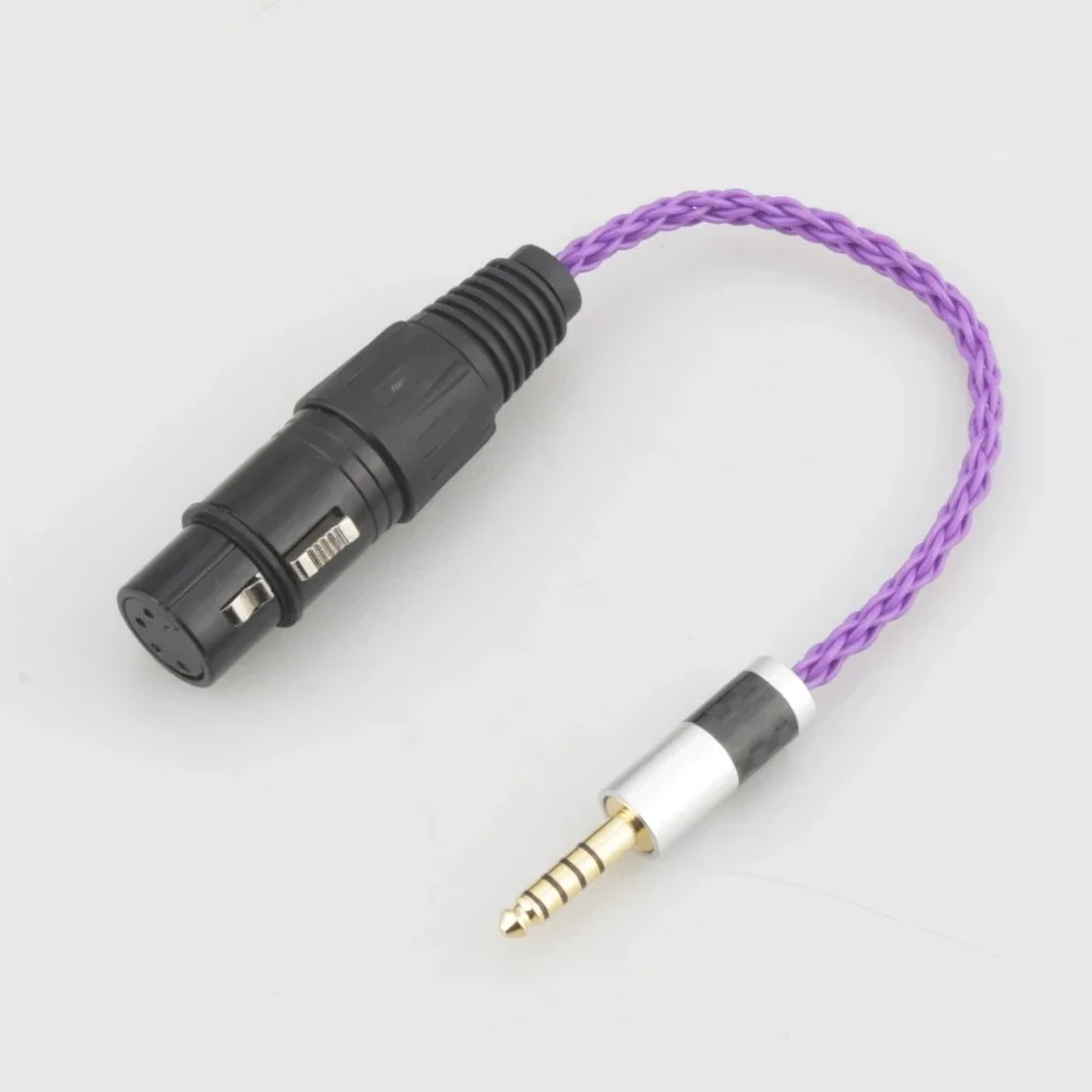 Audiocrast HIFI Carbon Fiber 4,4 мм Сбалансированный штекер-4-контактный XLR Симметричный женский аудиоадаптер Кабель 4,4 мм - XLR Соединительный кабель 4