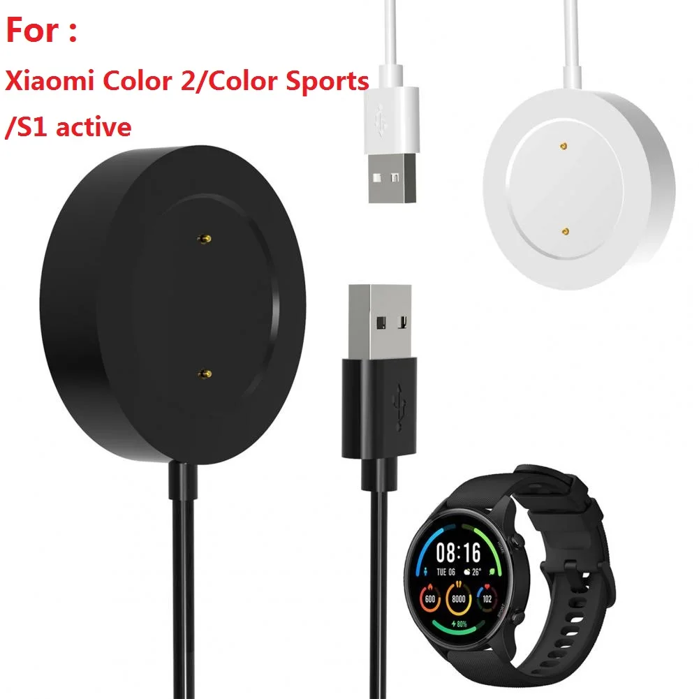 1M USB-кабель для зарядки для Xiaomi Mi Watch Color Sports Dock Магнитное зарядное устройство Адаптер Подставка для Xiaomi Watch S1 active/Color 2