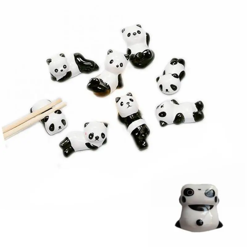  Китайская палочка для еды Panda Подставка для палочек для еды Креативный симпатичный керамический коврик для еды 8 видов кухонных принадлежностей в форме панды Посуда 2