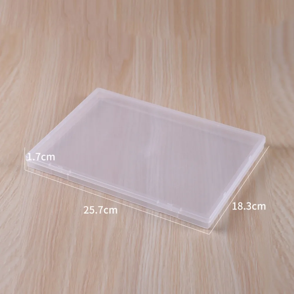Плоский прямоугольный пластиковый прозрачный ящик для хранения Простой контейнерный чехол Экологически чистый 4 размера Износостойкий органайзер для бусин Коробка 2