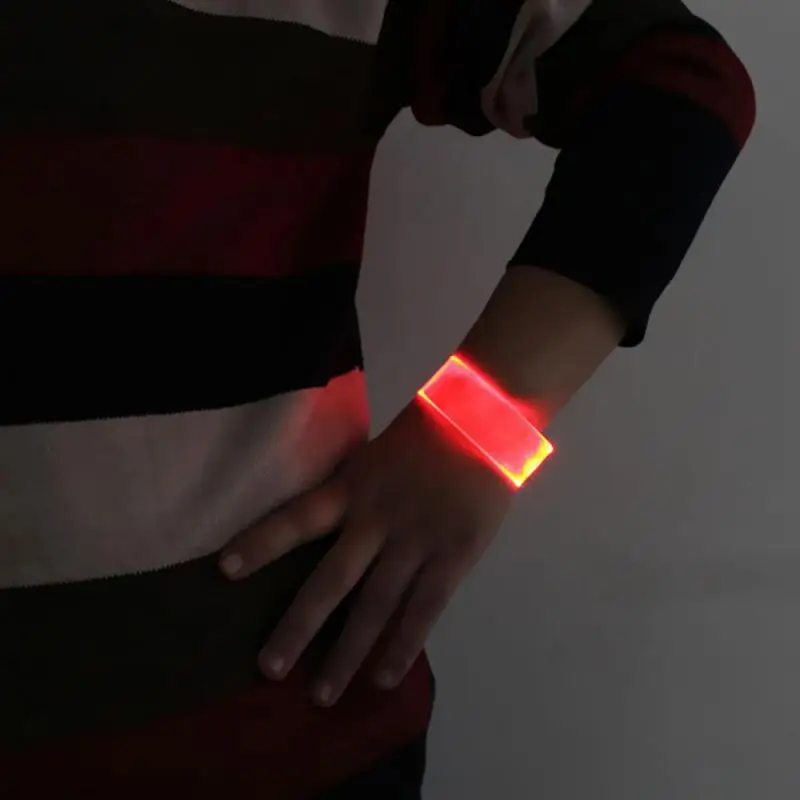 Силиконовый светодиодный браслет со звуковым управлением Светодиодный светоизлучающий браслет Световой браслет Развлекательная вечеринка Браслет Хэллоуин Ремень 5