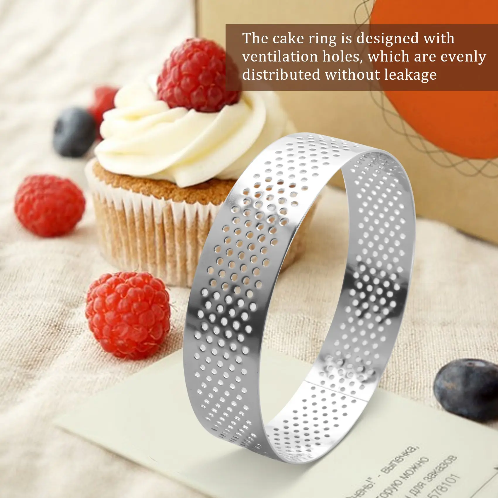  Упаковка из 8 колец для торта из нержавеющей стали, термостойкое перфорированное кольцо для мусса для торта, форма для кольца для торта, круглые инструменты для выпечки торта 2