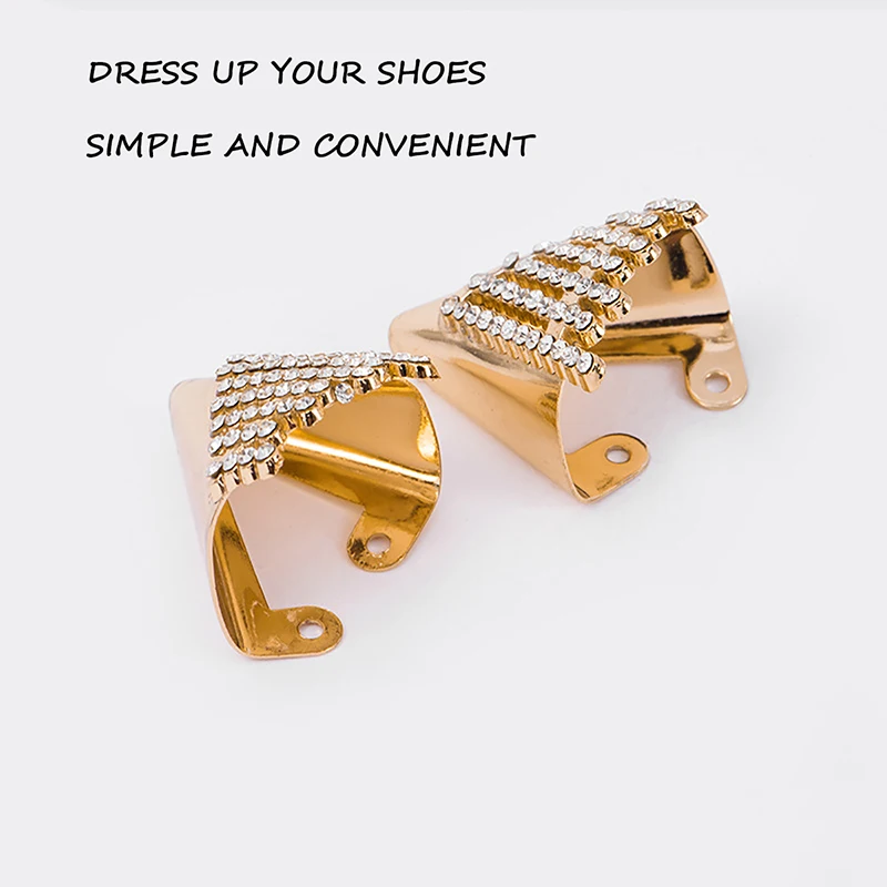 2 пары горный хрусталь высокие каблуки наконечник крышка металлический протектор для обуви женские туфли-лодочки аксессуары золотые противоизносные зажимы для обуви 4