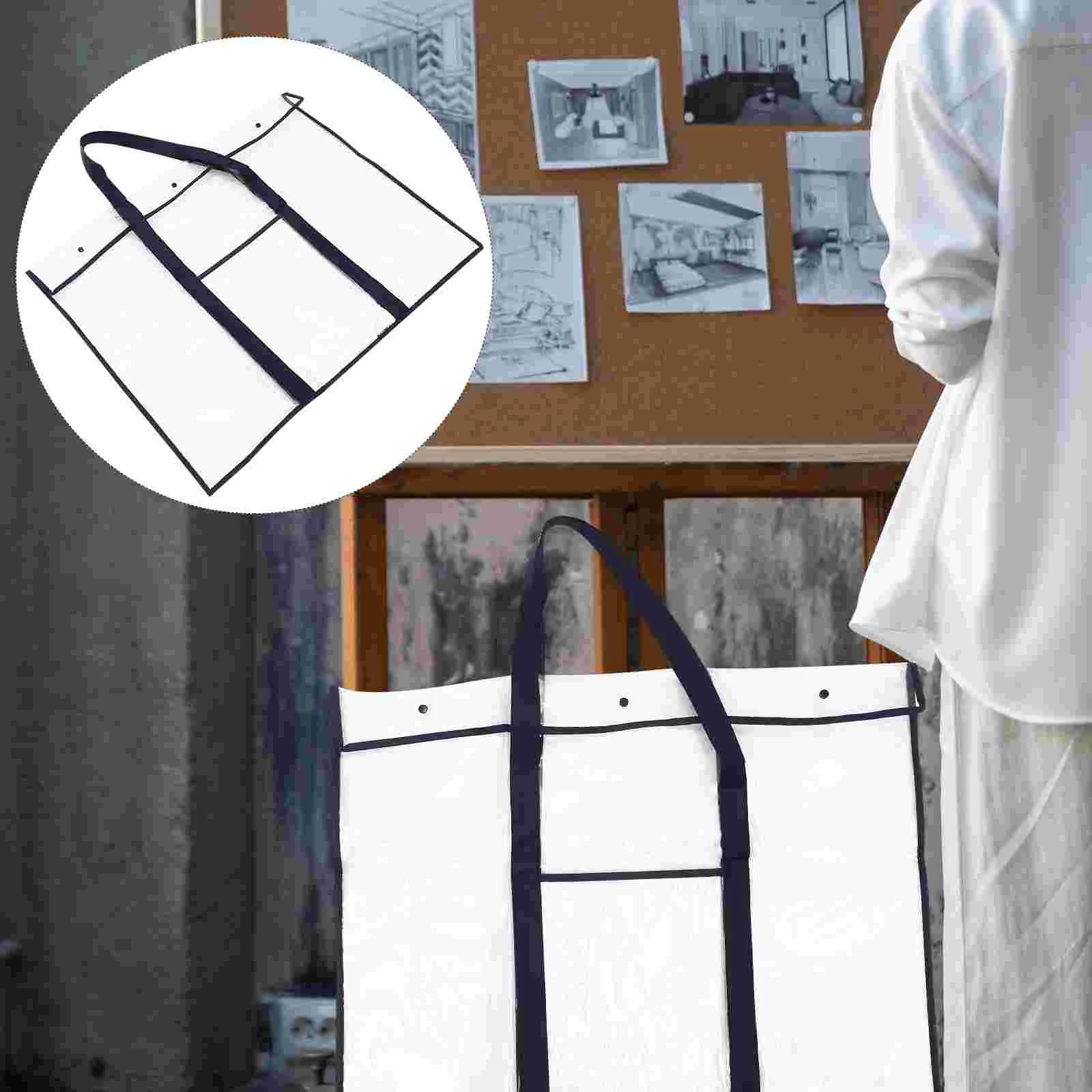 Прозрачная сумка для хранения Держатель файлов Рабочие сумки Наборы для детей Белая доска Холст Рисование ПВХ Произведение искусства Ребенок Большой 0