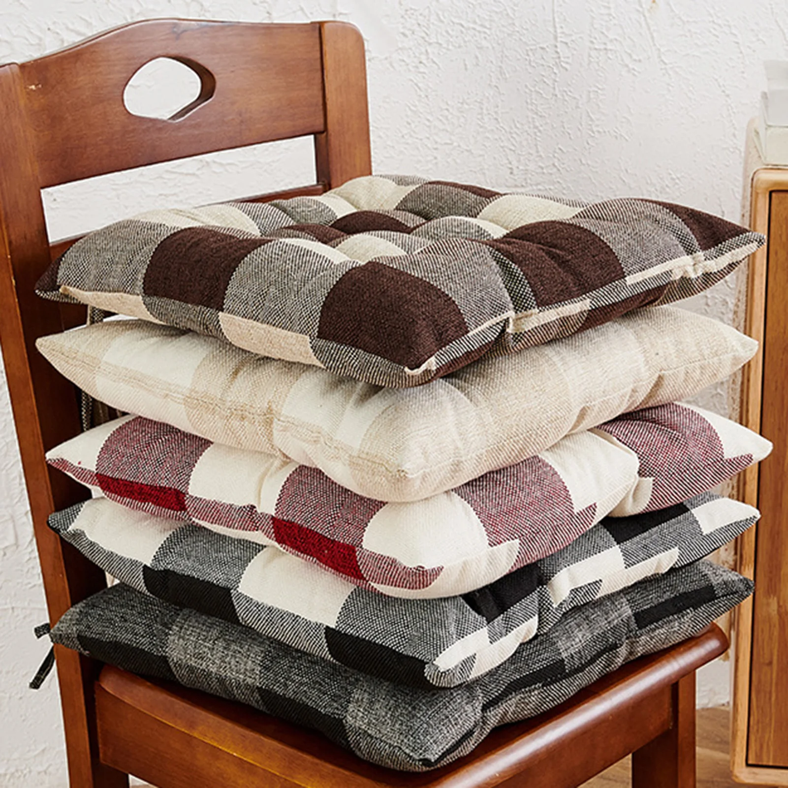 Подушки для стульев для помещений Толстая и удобная прочная хлопчатобумажная и льняная ткань для домашнего дивана-кресла 1