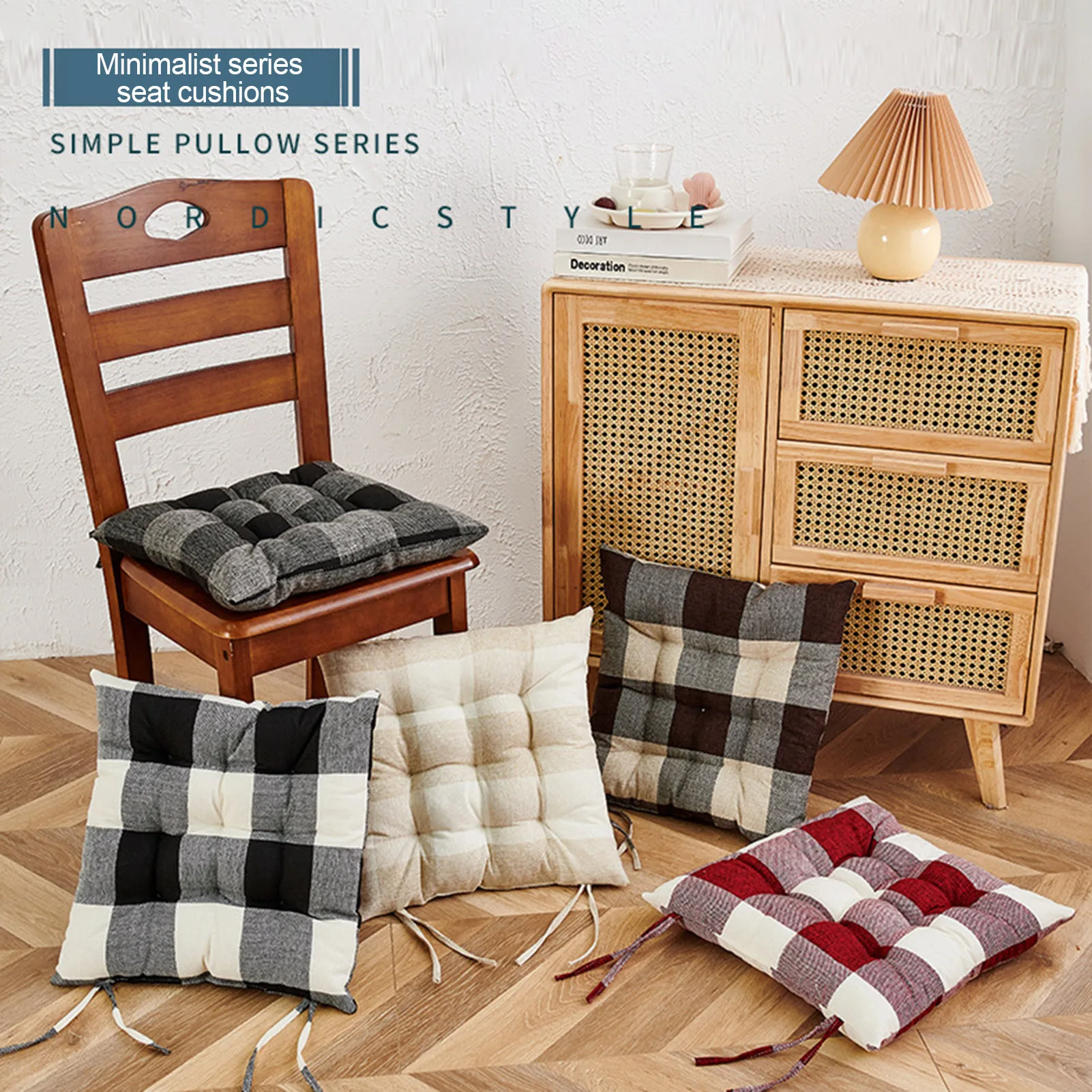 Подушки для стульев для помещений Толстая и удобная прочная хлопчатобумажная и льняная ткань для домашнего дивана-кресла 3