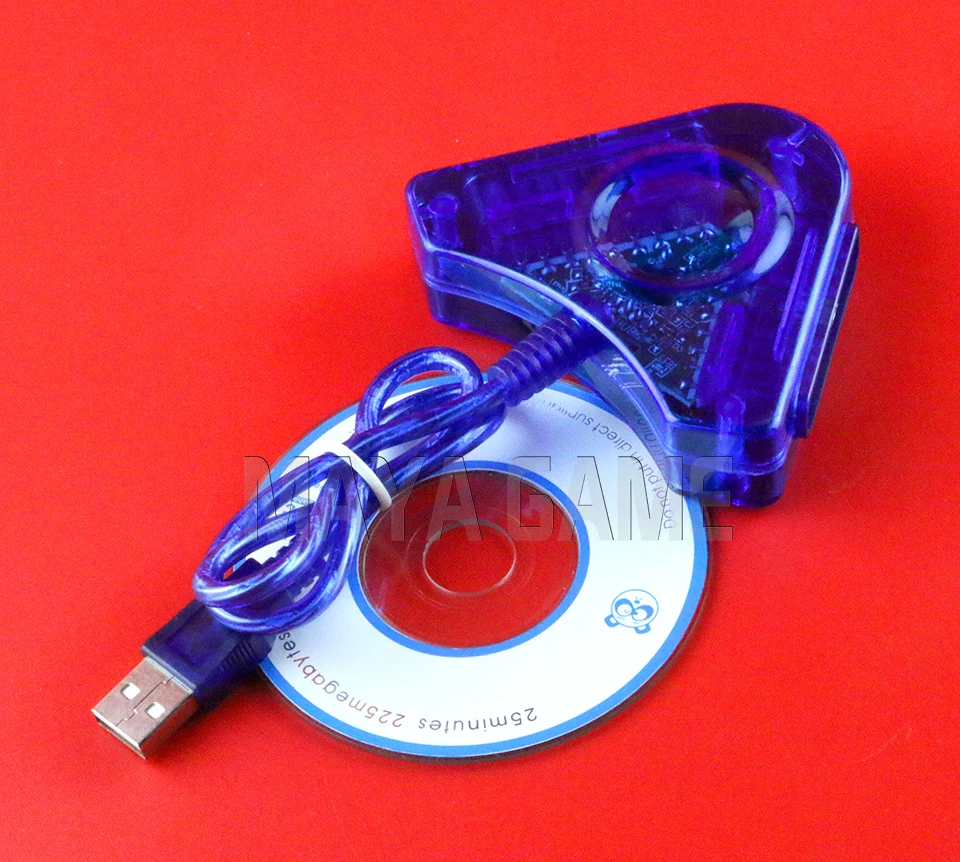 OCGAME Высококачественный конвертер контроллера Кабель игрового адаптера для PS2 для Playstation на ПК USB Прозрачный синий 3