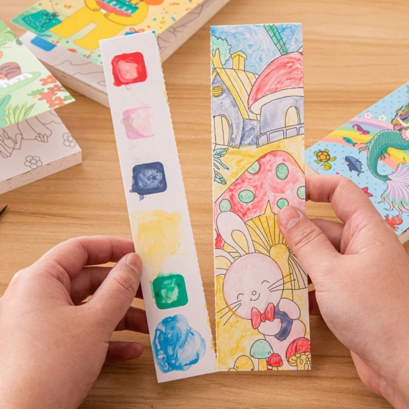 Акварельная книжка-раскраска Книга для рисования Монтессори Игрушка для рисования Игрушка для путешествий для малышей 3