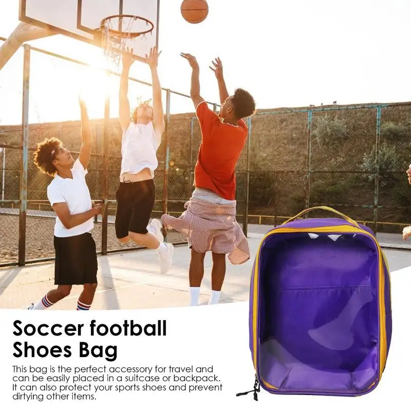  Спортивная сумка для обуви Футбольная тренировочная обувь на молнии Сумка для хранения с ручкой Дорожные предметы первой необходимости для футбольной обуви Баскетбольные кроссовки 2