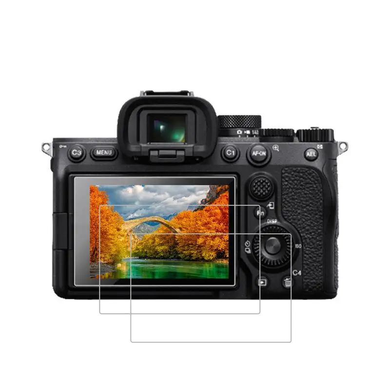  Защитная крышка из закаленного стекла 3-PCS 9H 0,3 мм Камера ЖК-дисплей Экран Защитная пленка для SonyAlpha A7IV / A7M4 / A74 0
