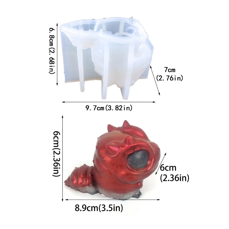 Силиконовая форма 3D Форма ящерицы Форма из эпоксидной смолы для DIY Украшение Орнамент Поделки ручной работы и шоколадное мыло L9BE 5