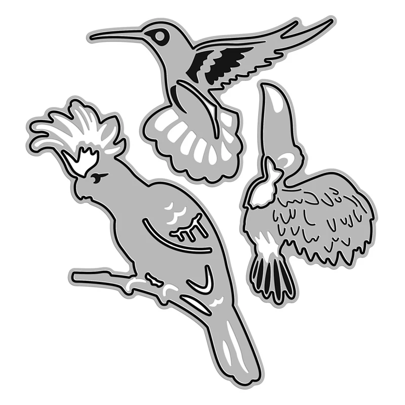  Новая пресс-форма для тиснения птиц какаду 2021 Металлические режущие штампы для DIY Декоративный альбом для скрапбукинга Без марок 1