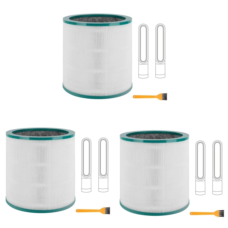 3X Сменный фильтр очистителя воздуха для Dyson Tp00 Tp02 TP03 Tower Purifier Pure Cool Link