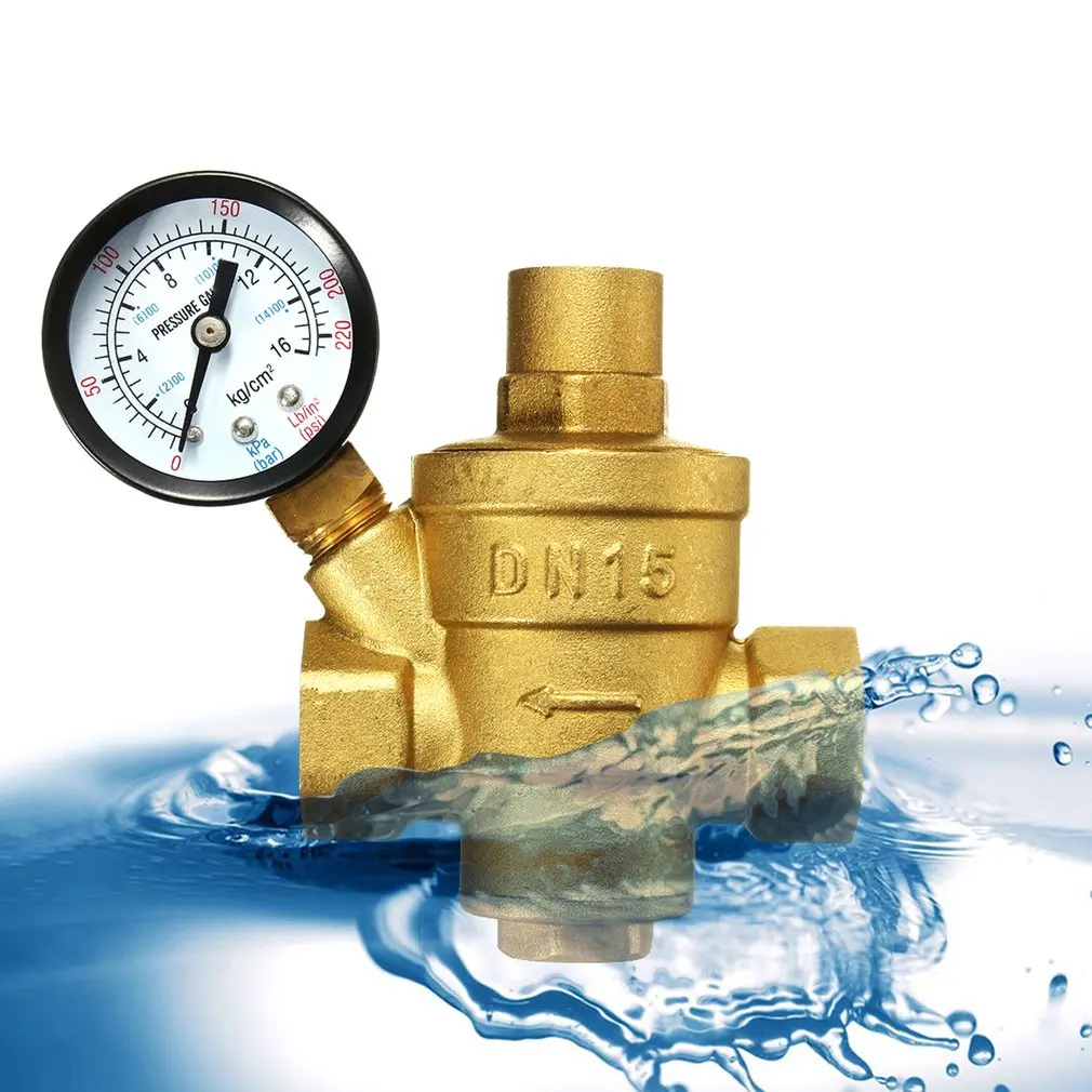 Hot 2023 Новый редукционный клапан давления воды DN15, регулируемый латунный регулирующий клапан 1/2 дюйма, регулирующий клапан потока Быстрая доставка 1