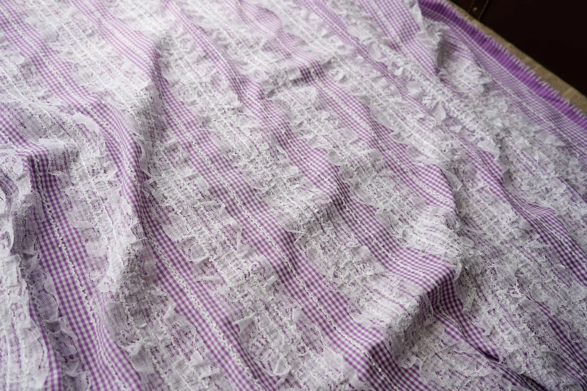 Многоцветная решетчатая сетка пряжа крючок вышивка ткань для весеннего и летнего женского платья Лолита Одежда Дизайнерская ткань 5