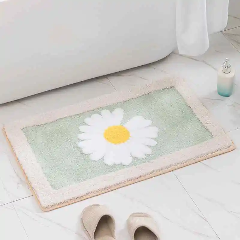 2023 Новый мультяшный ковровый коврик с ромашкой, противоскользящий коврик для ванной комнаты, впитывающий мультяшный коврик для ног в спальне