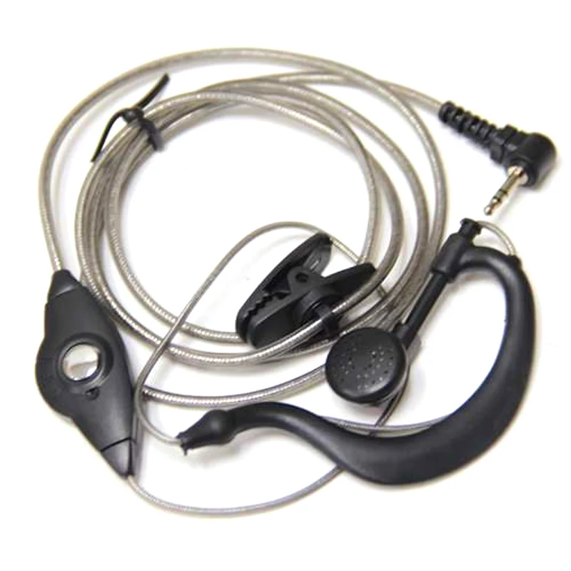 1 контакт 2,5 мм G-образный ушной крючок для наушников гарнитуры PTT микрофон микрофон для Motorola Talkabout Radio TLKR T3 T4 T60 T80 MR350R MH230R