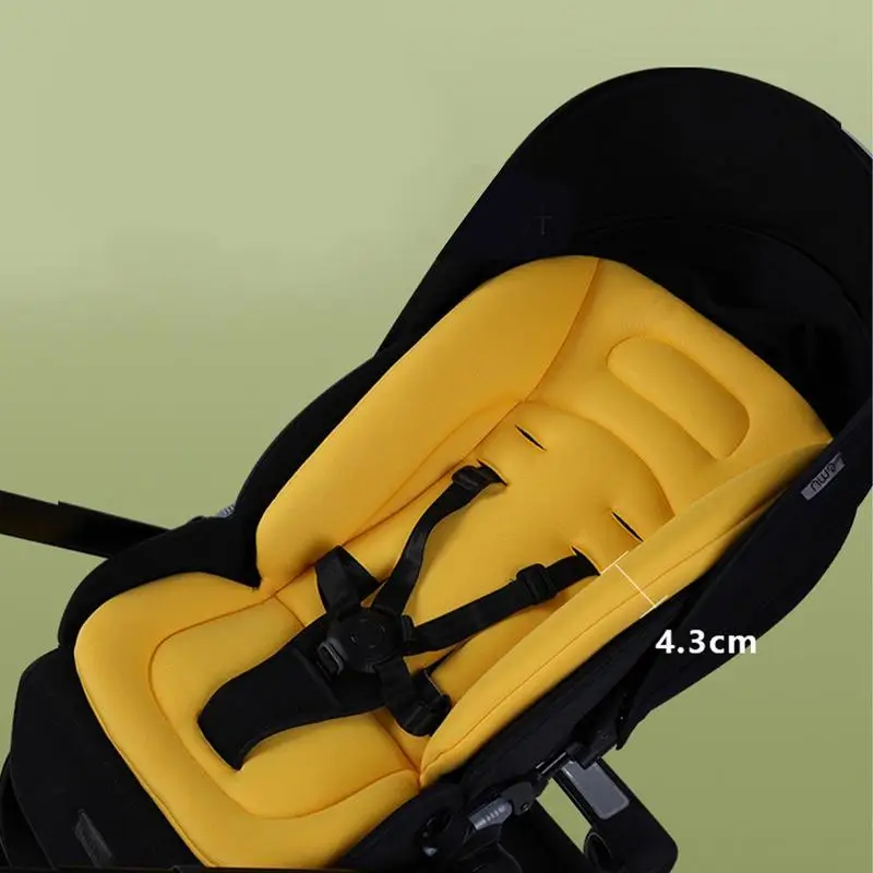 Подушка сиденья коляски Подушка для поддержки ребенка Удобная сверхмягкая хлопковая грязеотталкивающая водонепроницаемая совместимая коляска 2