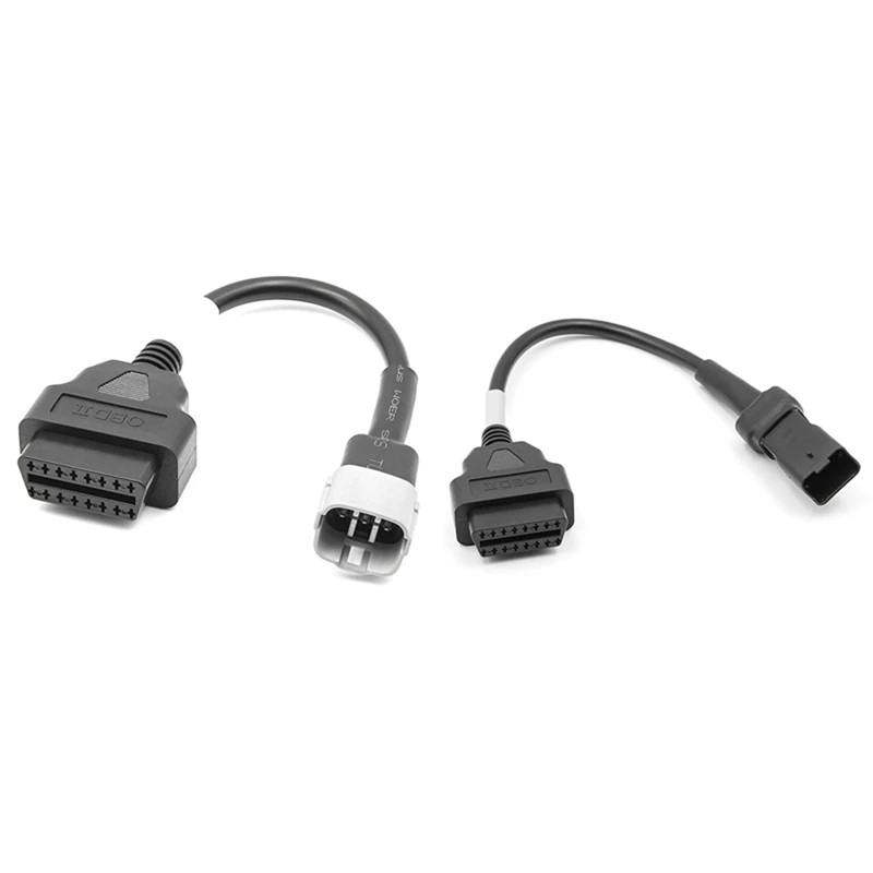 2 шт. Диагностический кабель штекера OBD для Suzuki 6Pin на OBD2 16-контактный адаптер с 16-контактным адаптером для Ducati 4Pin на OBD2