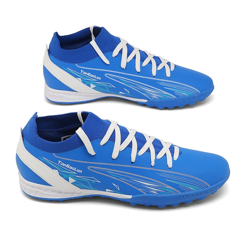 Профессиональная футбольная обувь для помещений Мужские противоскользящие футбольные носки Мужские спортивные ботинки Дизайнерские мужские футбольные носки 4