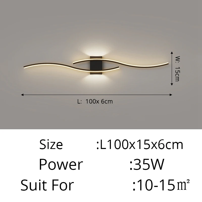 1Set Роскошный минималистичный ленточный настенный светильник Современная решетка для гостиной Телевизор Фоновый настенный светильник 5
