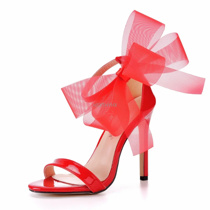 2023 Женская обувь 11 см Босоножки на шпильке Сандалии на высоком каблуке Белые цветы Свадебная обувь Подружка невесты Платье Юбка Обувь 4