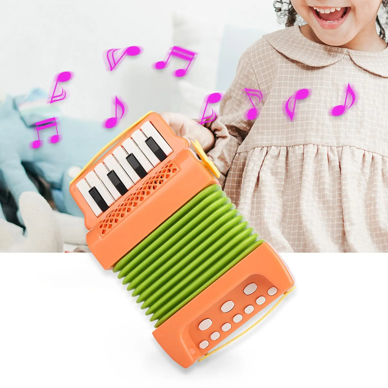 10 клавиш 8 Бас Фортепиано Аккордеон, Музыкальный инструмент, Раннее Детское Развитие Легкий Для Детей Подарок На День Рождения 2