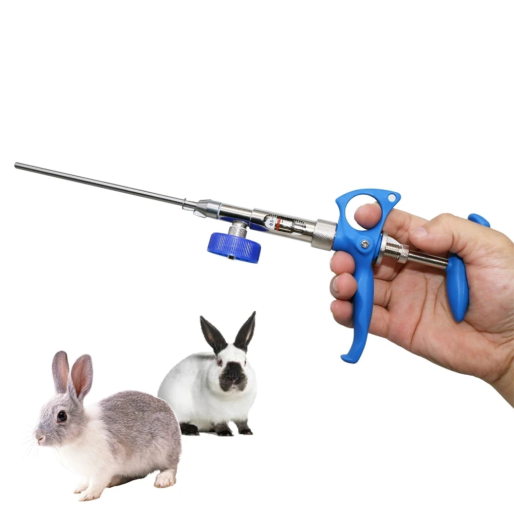  1 шт. 2 мл Пистолет для искусственного осеменения кроликов Аппарат для непрерывного осеменения Оборудование для воспроизводства сельскохозяйственных животных 1