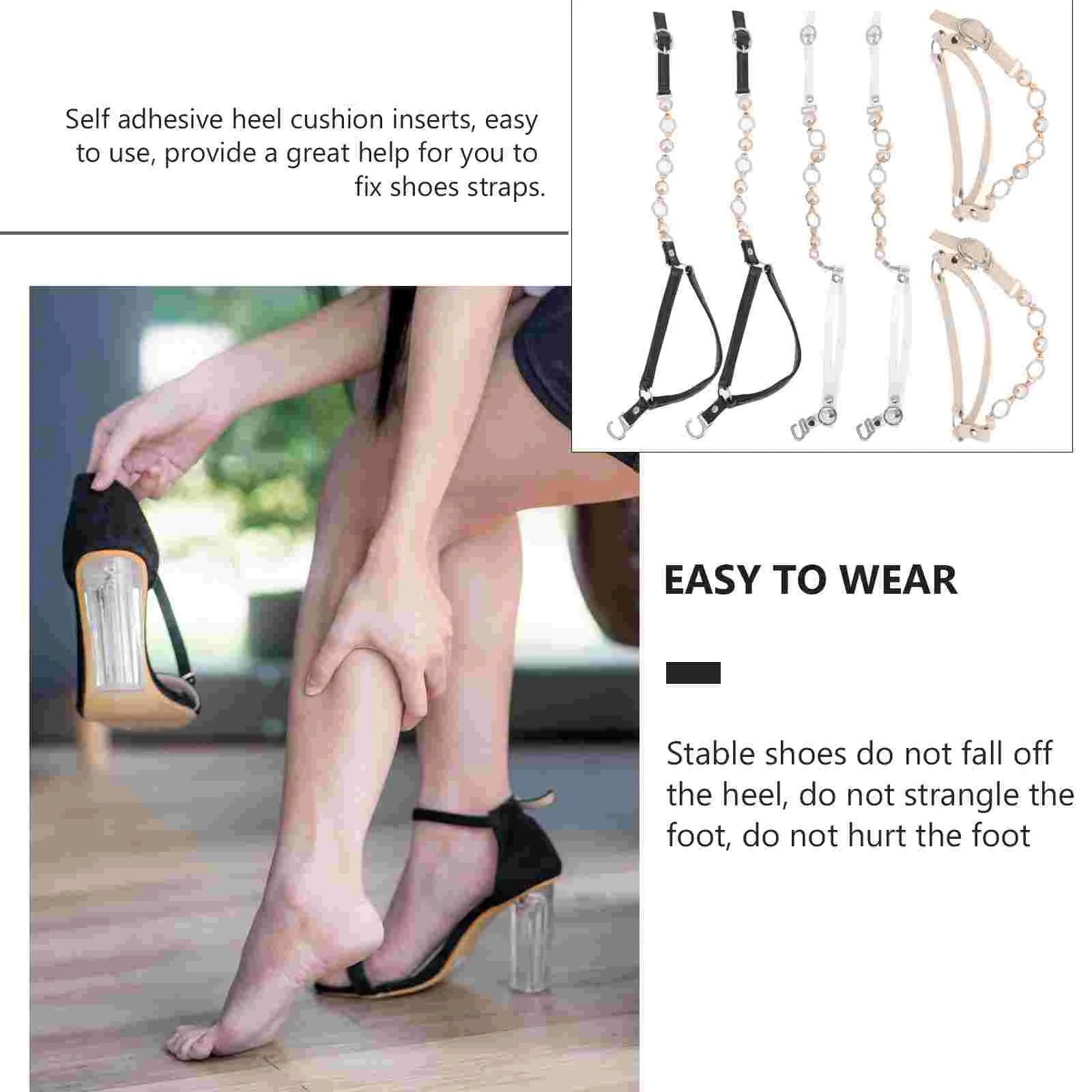 3 пары против падения каблуков шнурки обувь против падения лодыжки ремешки женщины с высоким содержанием кремния мисс 4