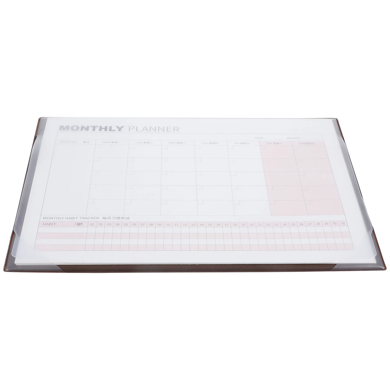 Настольный пустой лист календаря Блокнот для ежемесячного планировщика Пустой блокнот для планирования календаря