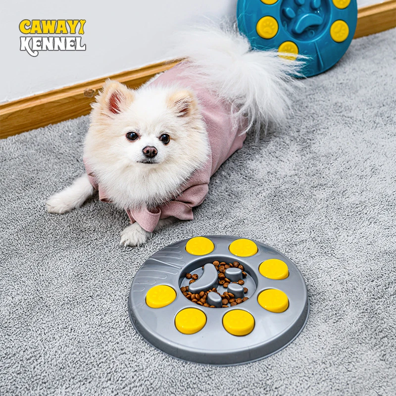 CAWAYI KENNEL Интерактивные игрушки для домашних собак Кошки Неприкусная забавная миска для медленной еды Игрушка Сделать собаку счастливой Пластиковые принадлежности для собак D2365 0