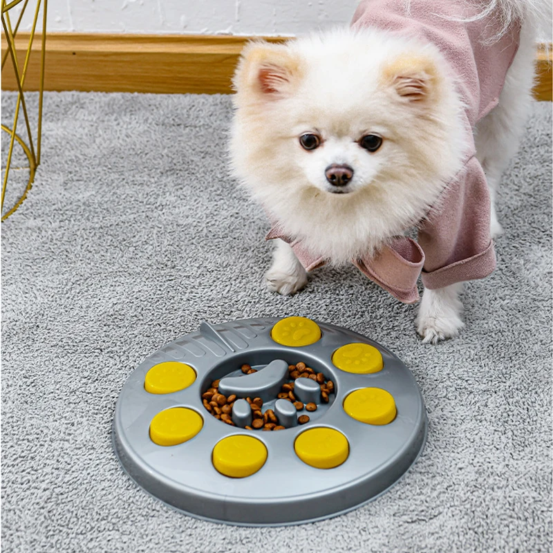 CAWAYI KENNEL Интерактивные игрушки для домашних собак Кошки Неприкусная забавная миска для медленной еды Игрушка Сделать собаку счастливой Пластиковые принадлежности для собак D2365 1