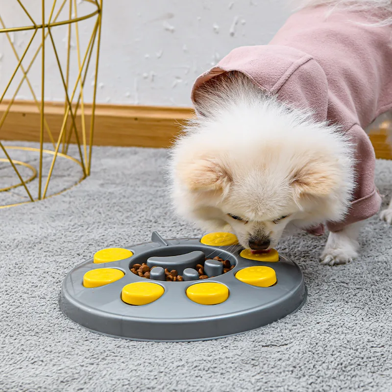 CAWAYI KENNEL Интерактивные игрушки для домашних собак Кошки Неприкусная забавная миска для медленной еды Игрушка Сделать собаку счастливой Пластиковые принадлежности для собак D2365 2