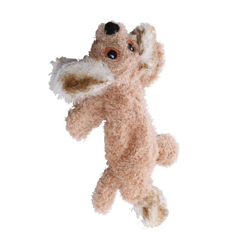  Пушистый плюшевый щенок собака жевательная игрушка безопасная игрушка с погремушкой звук игрушка подарок для котенка погремушка 3
