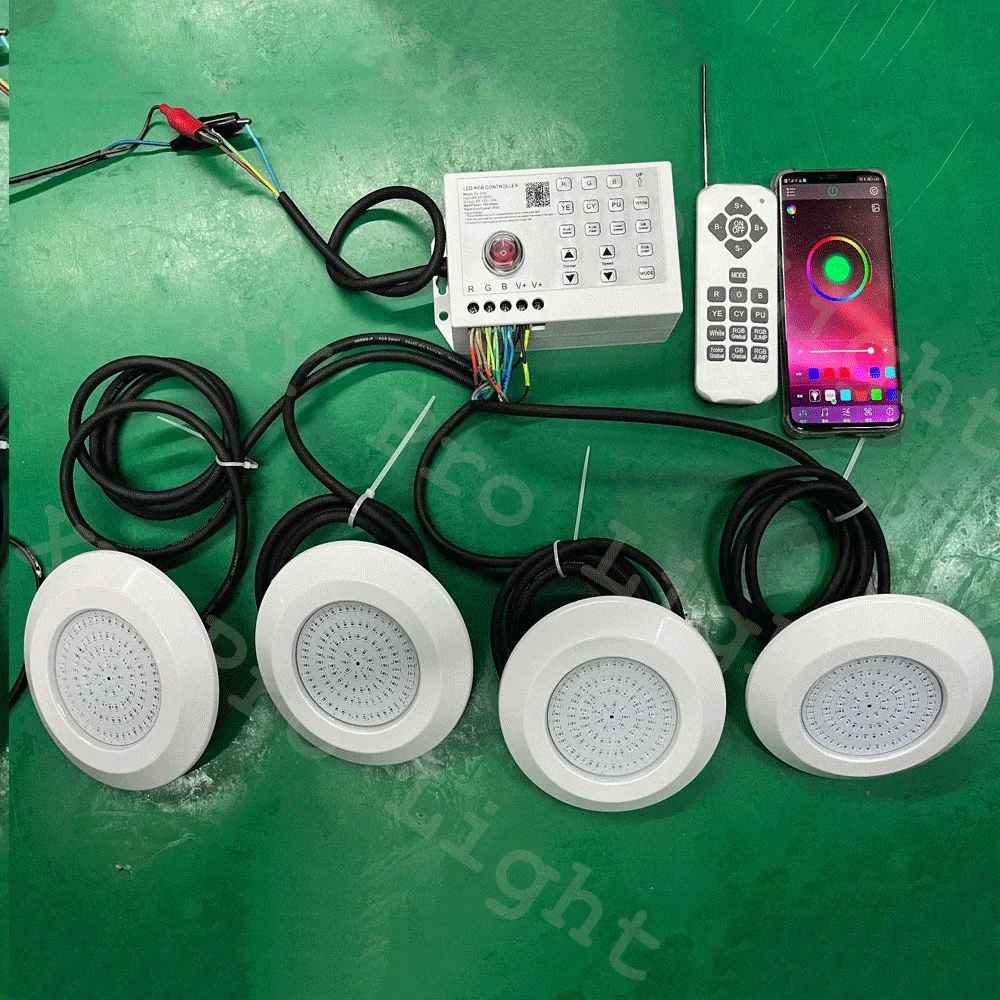 RGB светодиодный светильник для бассейна 12 Вт Bluetooth APP Control DC12V Наружный / Внутренний подводный свет Фонтан Ландшафтная лампа Piscina Luz Spotlight 1